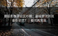 蘑菇影像评论区吵翻：副业尝试到底谁在说谎？｜看完再骂我