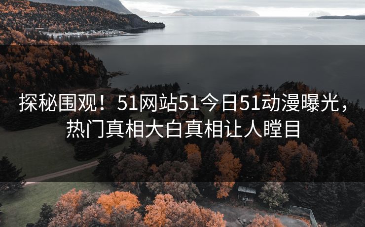 探秘围观！51网站51今日51动漫曝光，热门真相大白真相让人瞠目